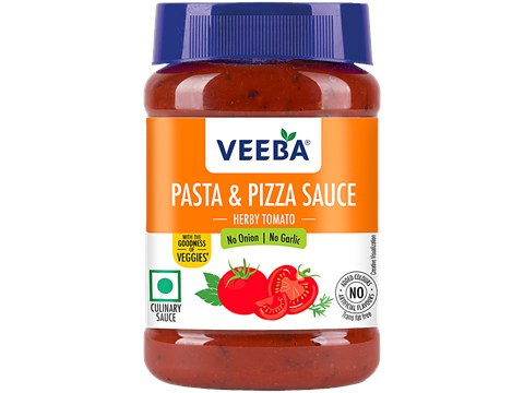 Veeba Herby Tomato Pasta & Pizza Sauce - No Onion & Garlic, 280 g