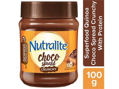 Nutralite Choco Spread Crunchy Quinoa, Hazelnut Spread, Uses Premium Chocolate, 100 g