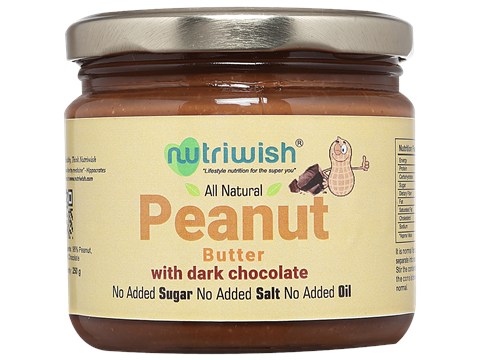 Nutriwish Peanut Butter With Dark Chocolate, 250 g