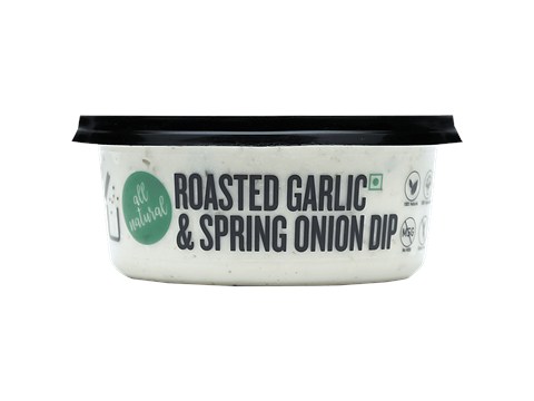 Saucery Roasted Garlic & Spring Onion Dip - Fresh Ingredients, Creamy, Thick, 150 g