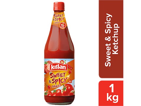 Kissan Sweet & Spicy Ketchup, 1 kg
