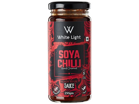 White Light  Soya Chilli Sauce - Authentic, Premium, Hand-Churned, For Cooking, Dips, Spread, 250 g