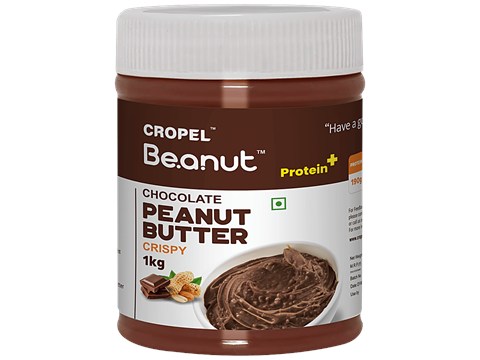 Beanut Chocolate Peanut Butter - Crispy, Rich In Protein & Fibre, No Trans Fat, 1 kg