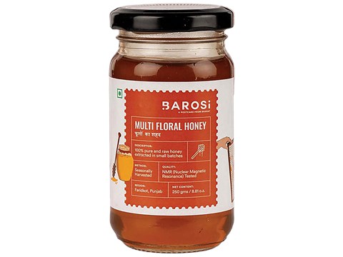 Barosi Multi Floral Honey - NMR Tested, Pure & Raw, Natural Immunity Booster, 250 g