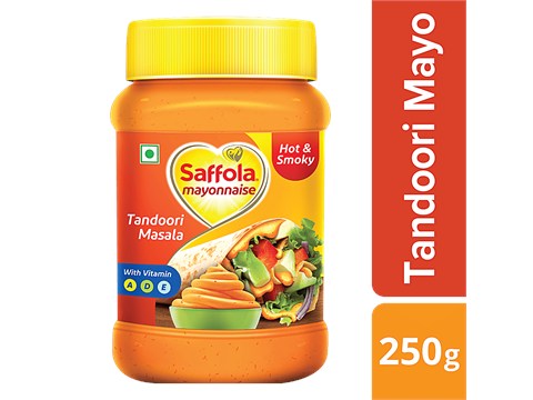 Saffola Mayonnaise - Tandoori Masala, Hot & Smoky flavour, Eggless, 250 g
