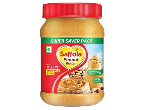 Saffola Peanut Butter - With Jaggery, Crunchy, 850 g
