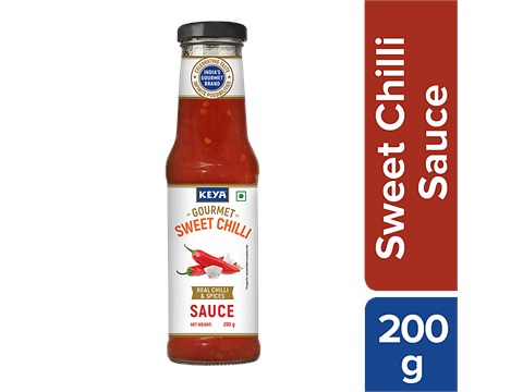 Keya Gourmet Sweet Chilli Sauce  - Hot, Savoury, Flavourful, For Cooking, Dips, 200 g