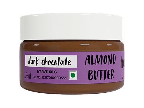 Happy Jars Almond Butter - Dark Chocolate, 60 g