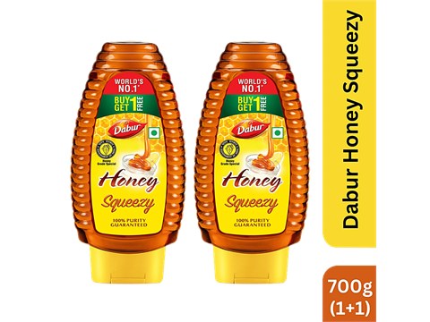Dabur Honey Squeezy - Pure, Rich In Nutrients, No Sugar, Boosts Immunity, 700 g
