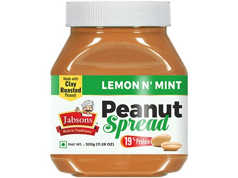 JABSONS Peanut Spread - Lemon N Mint, 19% Protein, 320 g