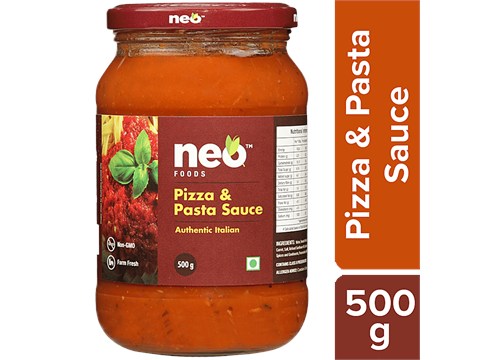 Neo Pizza & Pasta Sauce - Authentic Italian, Non GMO, Farm Fresh, For Cooking, Spread, Dips, 500 g