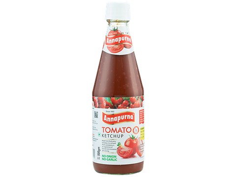Annapurna Tomato Ketchup - No Onion, No Garlic, 500 g