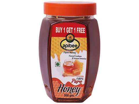 Apibee Farm Honey - Pure, Natural Goodness & Improved Immunity, 500 g
