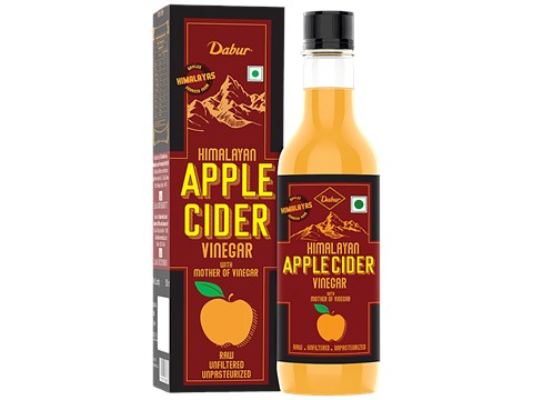 Dabur Himalayan Apple Cider Vinegar - With Mother, Raw, Unfiltered & Unpasteurised, 500 ml