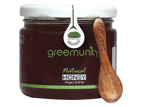 Greemunity Sundarbans Raw Honey Wild Collection - Sourced From Beekeepers, Natural, Organic, 400 g