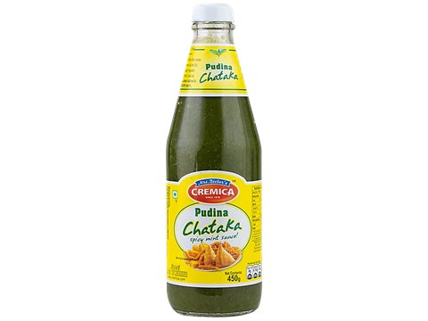 Cremica Pudina Chataka - Spicy Mint Sauce, 450 g