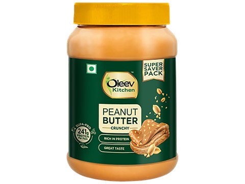 Oleev Kitchen Peanut Butter Crunchy - Rich In Protein, 925 g