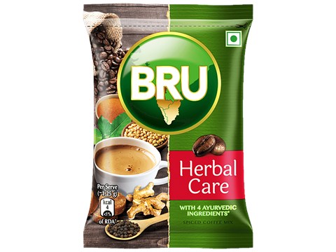 BRU Herbal Care - Spiced Coffee Mix, With 4 Ayurvedic Ingredients, Helps Alleviate Cough & Cold, 50 g