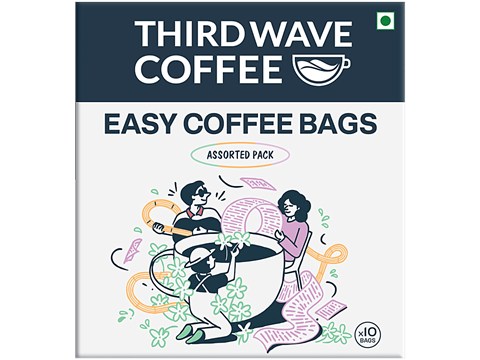 THIRD WAVE COFFEE Easy Pour Assorted Coffee Bags - Light To Dark Roast, Assorted Pack, 100 g