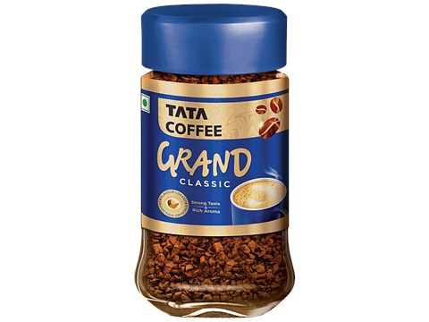 Tata Coffee Classic Instant Coffee, Chicory Mix With Strong Taste & Rich Aroma, 45 g