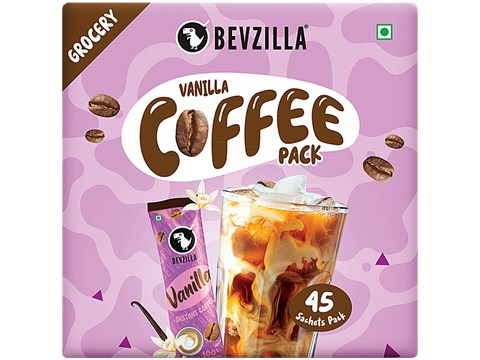 Bevzilla Vanilla Flavoured Instant Coffee Sachets, 90 g