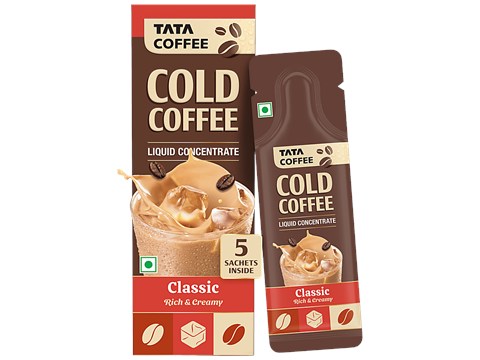Tata Coffee Cold Coffee Liquid Concentrate - Classic, Rich & Creamy, Cafe Style, Easy To Make, 100 ml