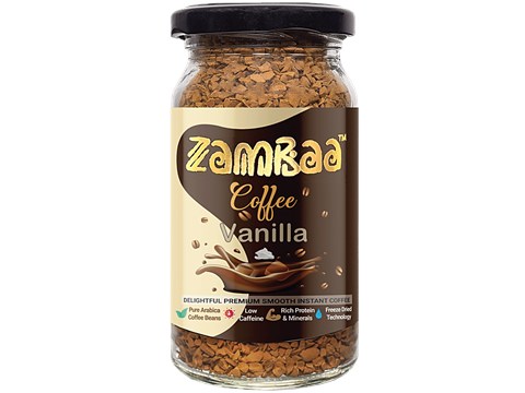 Zambaa Premium Smooth Instant Coffee - Vanilla, 50 g
