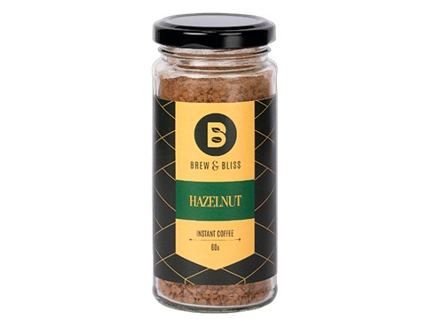 Brew & Bliss Hazelnut Instant Coffee, 60 g