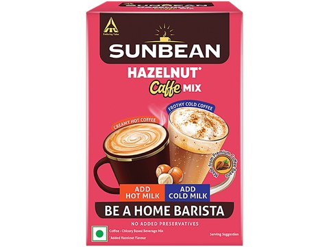 Sunbean   Hazelnut Hot & Cold Caffe Coffee Mix, 72 g