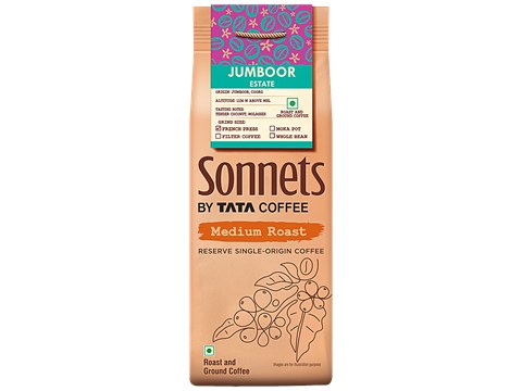 Sonnets by TATA Coffee Medium Roast Single-Origin French Press Coffee, 250 g