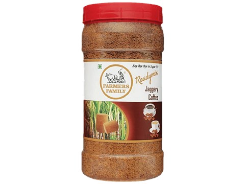 Farmers Family Ready Mix Jaggery Coffee - No Sugar, Morning Brew, Ideal For Diabetics, 500 g