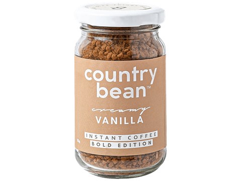 Country Bean Creamy Vanilla Bold Instant Coffee - Arabica, Rich, Strong & Smooth, 50 g