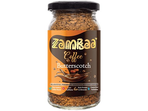 Zambaa Premium Smooth Instant Coffee - Butterscotch, 50 g