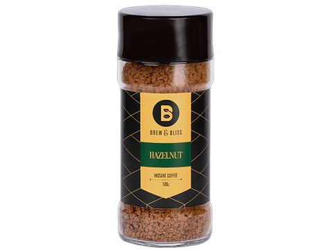 Brew & Bliss Hazelnut Instant Coffee, 100 g