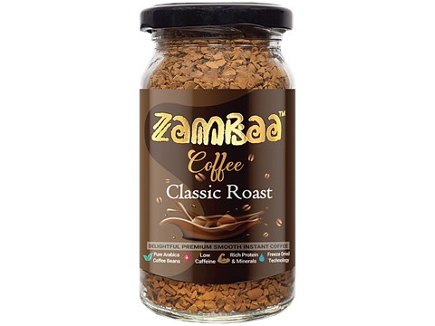 Zambaa Premium Smooth Instant Coffee - Classic Roast, 50 g