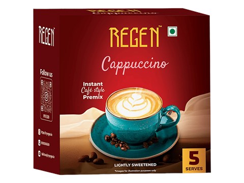 Regen Cappuccino Instant Cafe Style Premix, 150 g