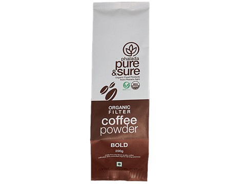 Phalada Pure & Sure Organic Coffee - Powder, Bold, 200 g