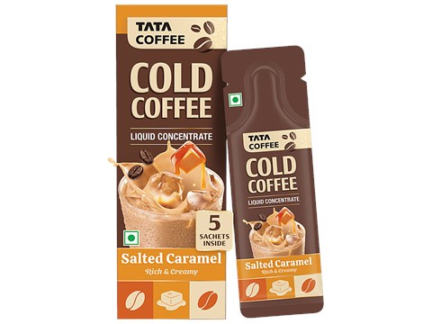 Tata Coffee Cold Coffee Liquid Concentrate - Salted Caramel, Rich & Creamy, Cafe Style, Easy To Make, 100 ml