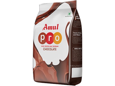 Amul Pro Whey Protein - Malt Beverage Nutrition Drink With DHA & Chocolate, 500 g