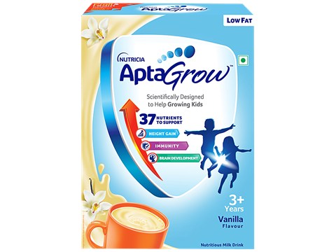 Aptagrow Nutritious Milk Powder - Vanilla Flavour, Provides Strong Immunity, For Kids, 400 g
