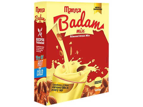 Manna Badam Almond Drink Mix - Rich In Protein & Vitamins, No Artificial Flavours, 200 g
