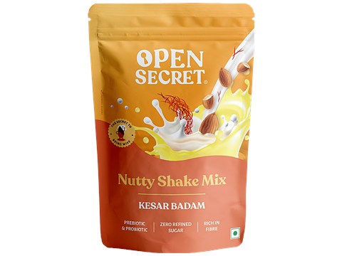 Open Secret Thandai Shake Mix - Kesar Badam, Unjunked, 225 g