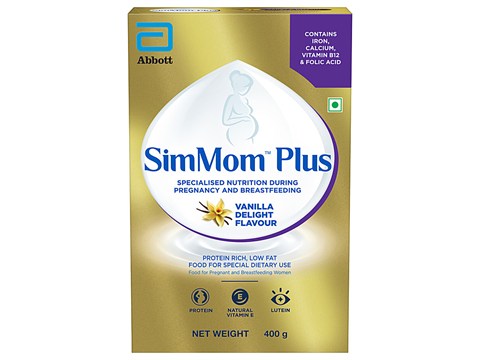 Simmom Iq+ Maternal Nutrition Drink For Pregnancy & Post-Pregnancy - Vanilla Delight Flavour, 400 g