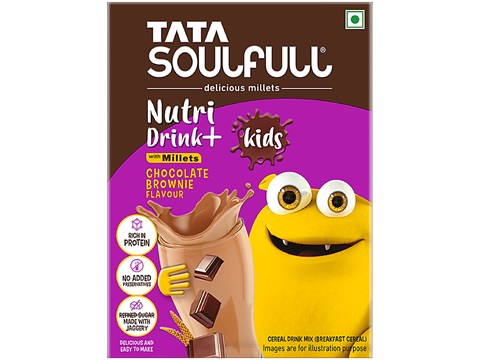 Tata Soulfull Nutri Drink+ For Kids - With Millets, Chocolate Brownie Flavour, 200 g