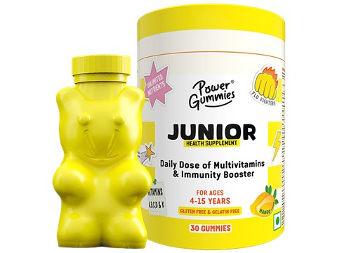 Power Gummies Kids Gummies Junior supplement With Multivitamin & Immunity Booster, 30 pcs