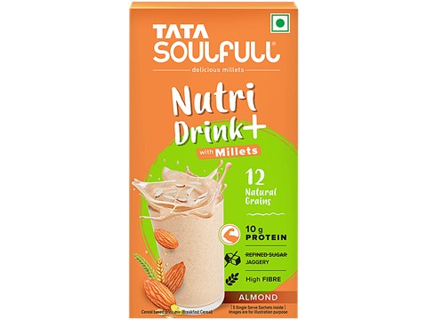 Tata Soulfull Nutri Drink+ - With Millets, Almond Flavour, 175 g