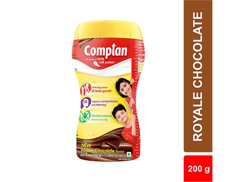 Complan Nutrition Drink Powder - For Kids, Royale Chocolate Flavour, 200 g