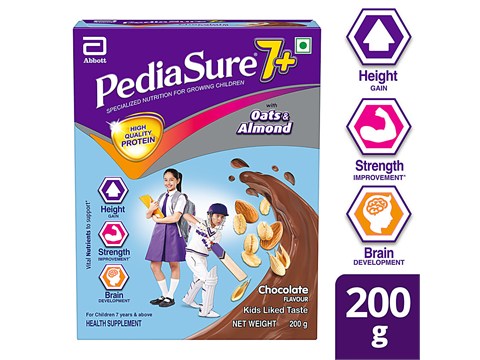 Pediasure 7+ Specialized Nutrition Drink Powder - For Growing Children, Chocolate Flavour, 200 g