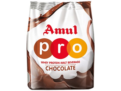 Amul Pro Whey Protein - Malt Beverage Nutrition Drink With DHA, Chocolate, 500 g
