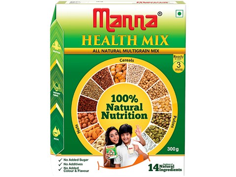 Manna Health Mix Kids Nutrition Drink - All Natural Multigrain, 325 g